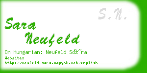 sara neufeld business card